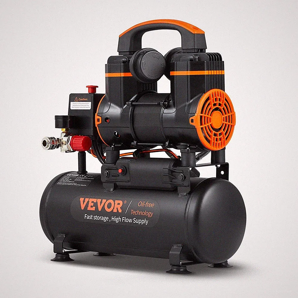 70dB 900W 2.1gal 2.2CFM@90PSI Ultra Quiet Oil-Free Air Compressor