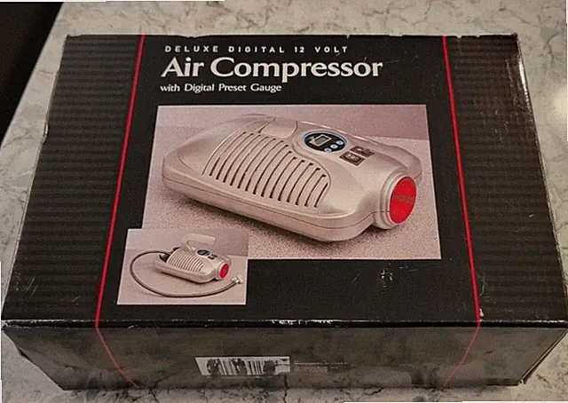 New Deluxe 12 Volt Air Compressor With Digital Preset Gauge Tires Air Mattress
