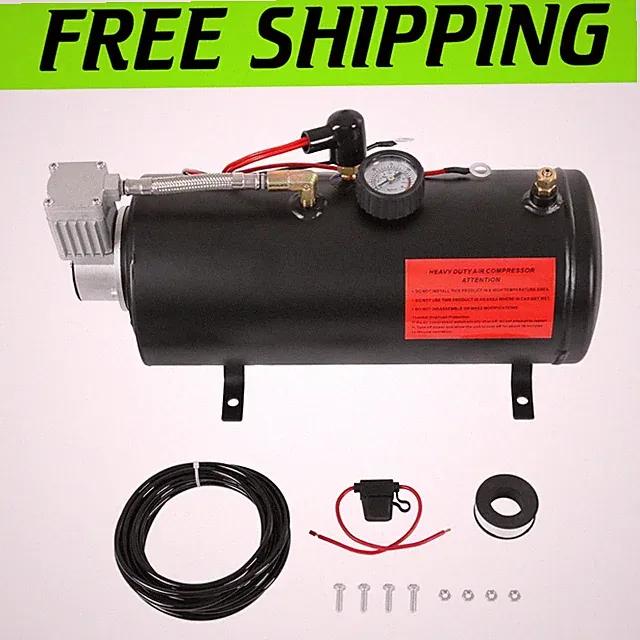 Versatile 150 PSI Air Compressor with Stainless Steel Tank for All 12V Vehicles=